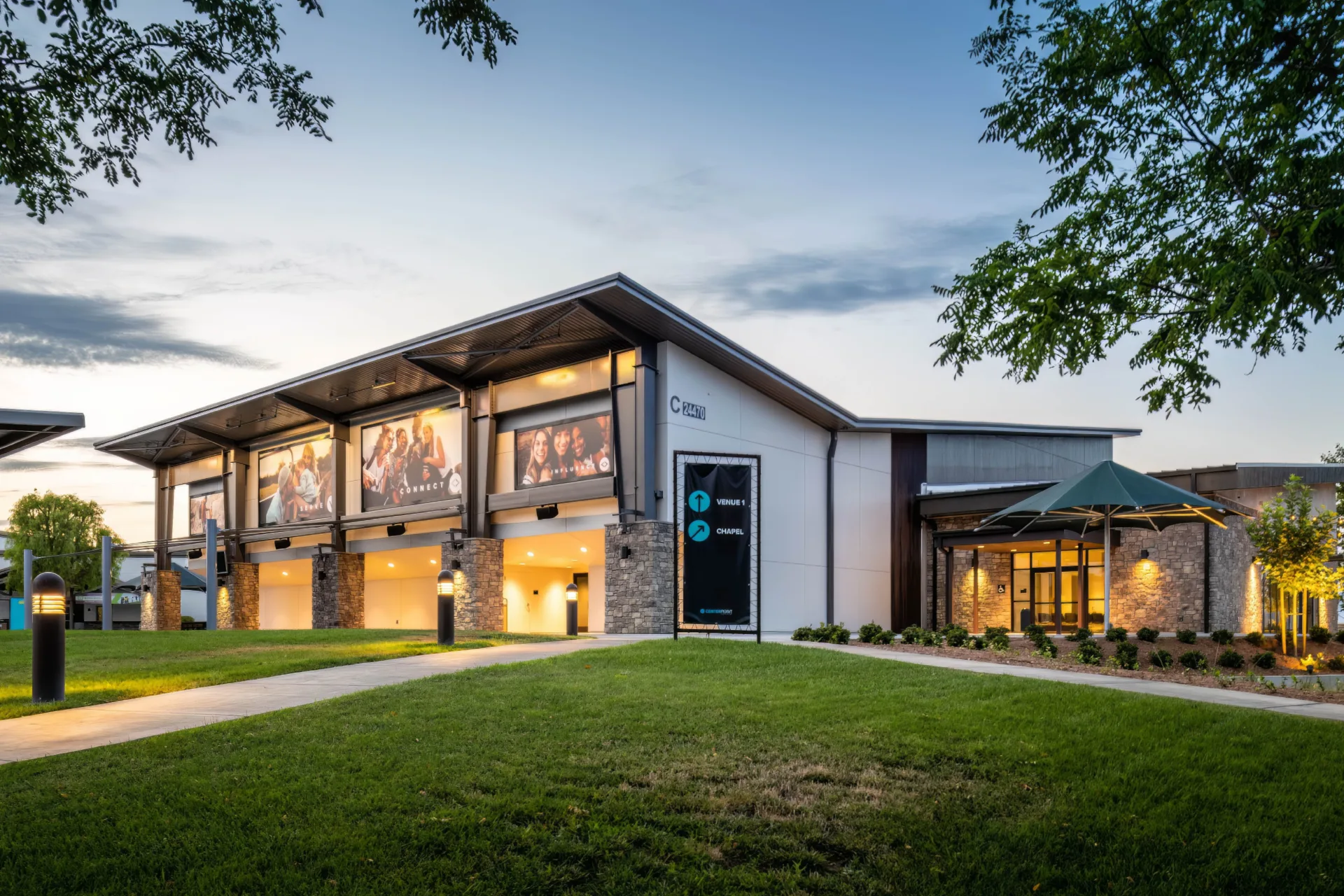 church construction company visioneering studios designed centerpoint church the building featured is building c which includes the chapel.