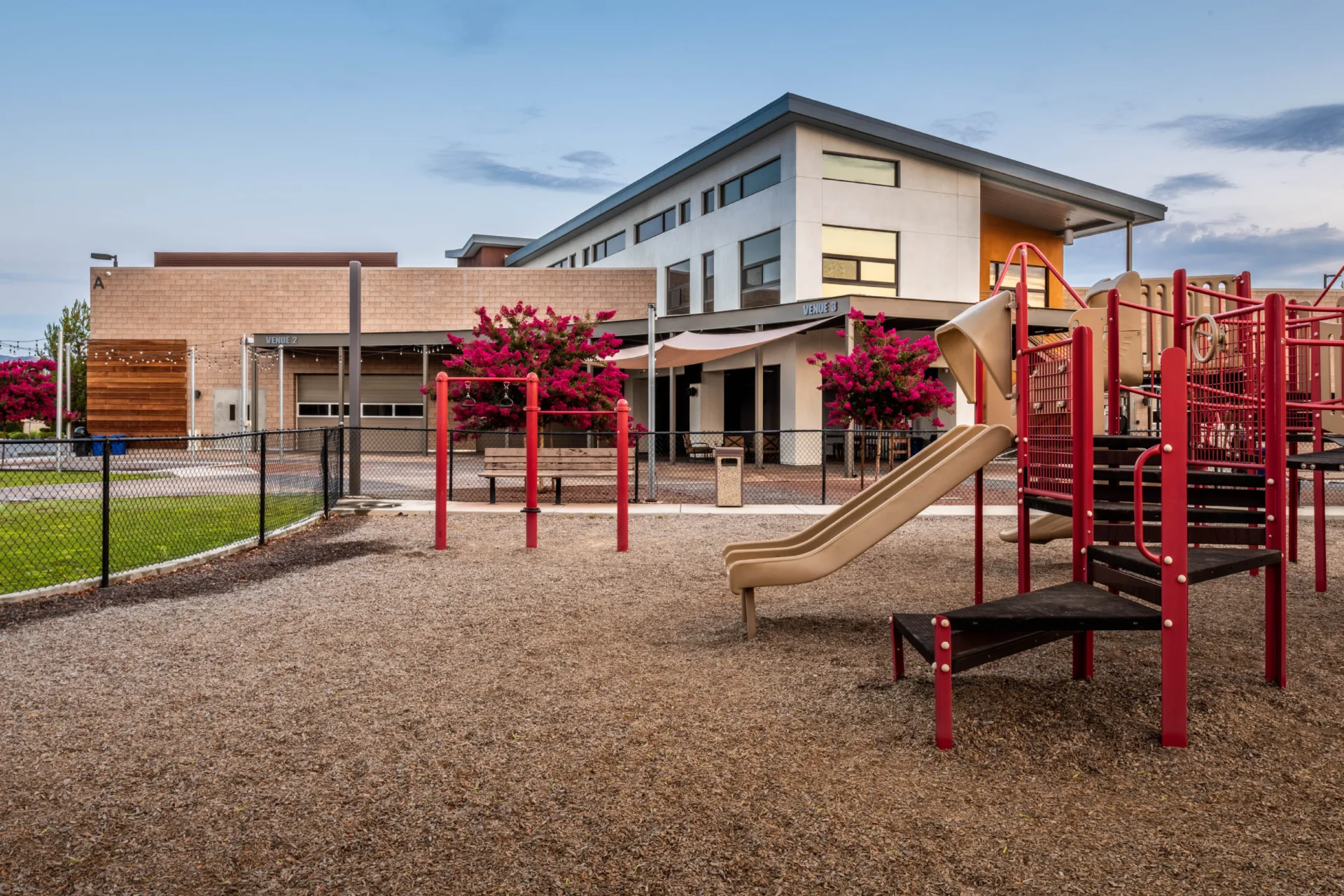 user centric architecture at centerpoint church children's playground space by visioneering studios. also in the photos includes building a, which includes two venues that has seating for smaller gatherings to take place
