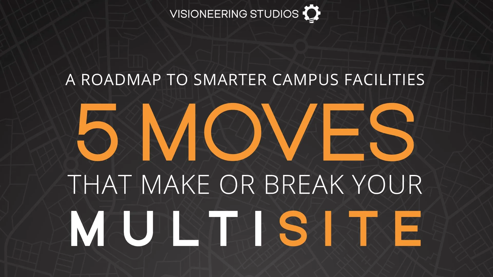 5 Multisite Church Building Mistakes to Avoid | Free Guide from Visioneering Studios - cover photo for ebook that has just the title on it with a black background